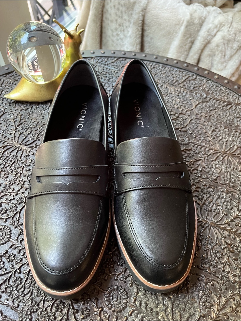 🖤NEW VIONIC CHERYL II LOAFERS SHOES IN BLACK NAPPA 8.5 W WIDE - Picture 7 of 9